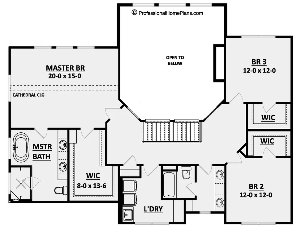 The Northwick second level floor plan